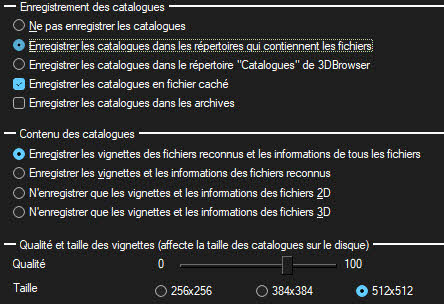 Préférences des catalogues