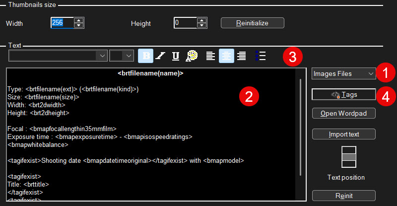 Editing customised information
