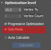 Mode solo dans 3ds Max