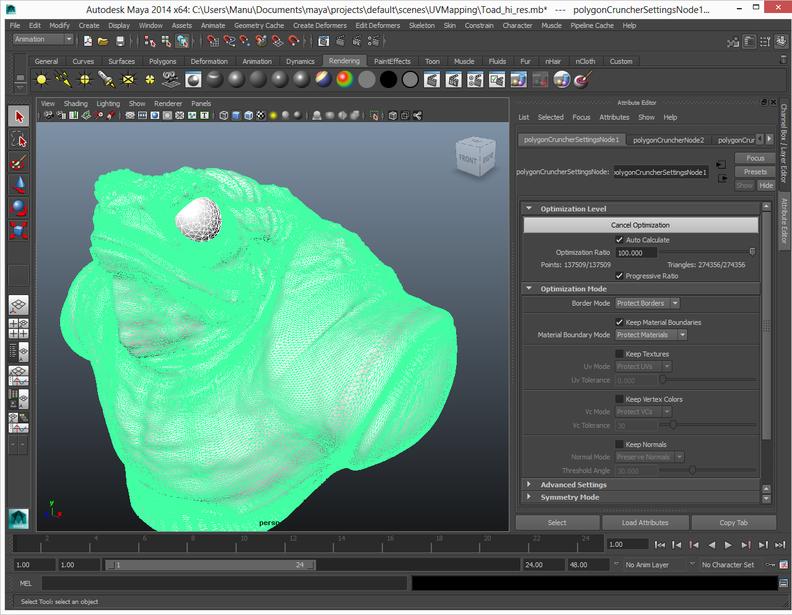 Polygon Cruncher for Autodesk Maya is a simple way to decrease your rendering times