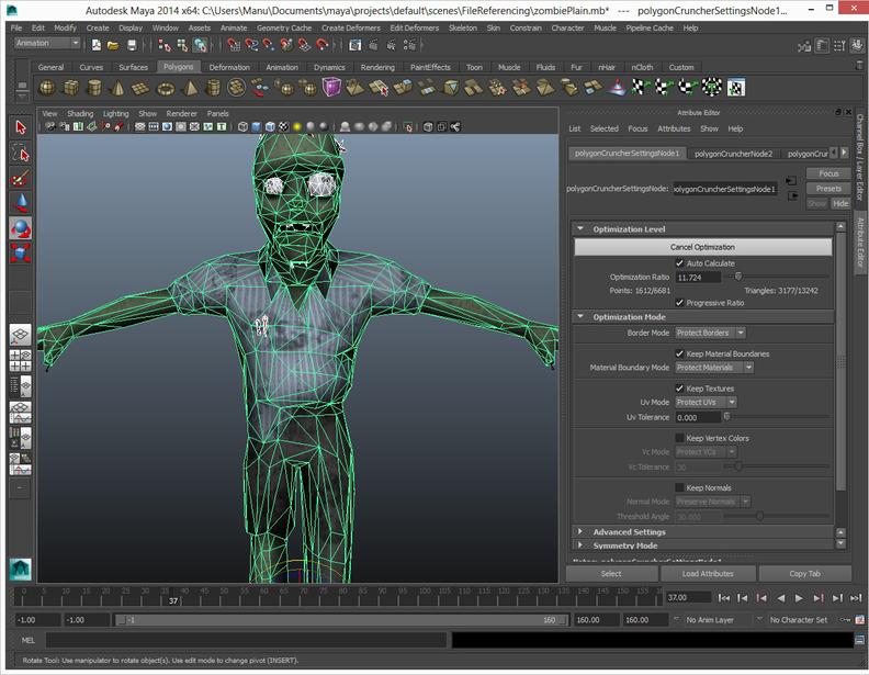 reduce polygons c4d